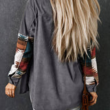 Casual Jas met Print | Boho Stijl | Zachte Pasvorm