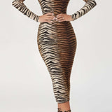 Leona | Elegante Leopard-Print Midikleed – Wild & Stijlvol