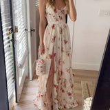 Joyce™ Dames Bloemen Maxi-jurk