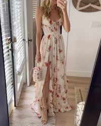 Joyce™ Dames Bloemen Maxi-jurk