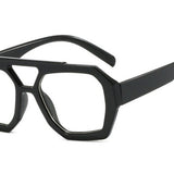 Oversized Zonnebril met Statement Frame en UV Bescherming