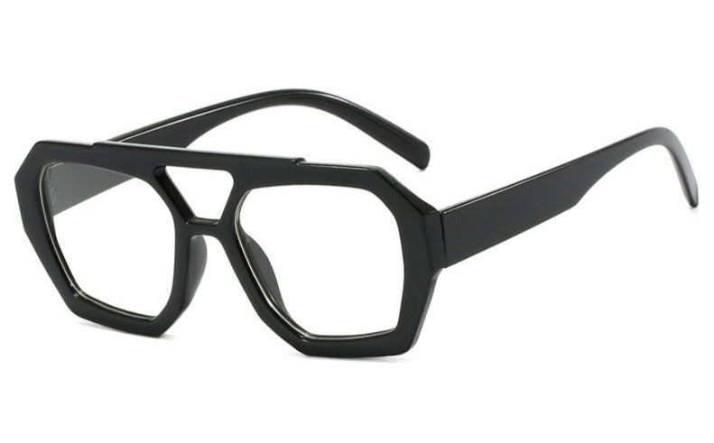 Oversized Zonnebril met Statement Frame en UV Bescherming