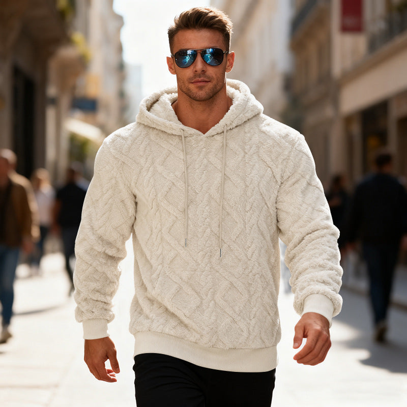 Mike de Jager | Fleece Pullover Sweater – Zwart, Lichtgrijs, Lichtblauw, Abrikoos & Bruin