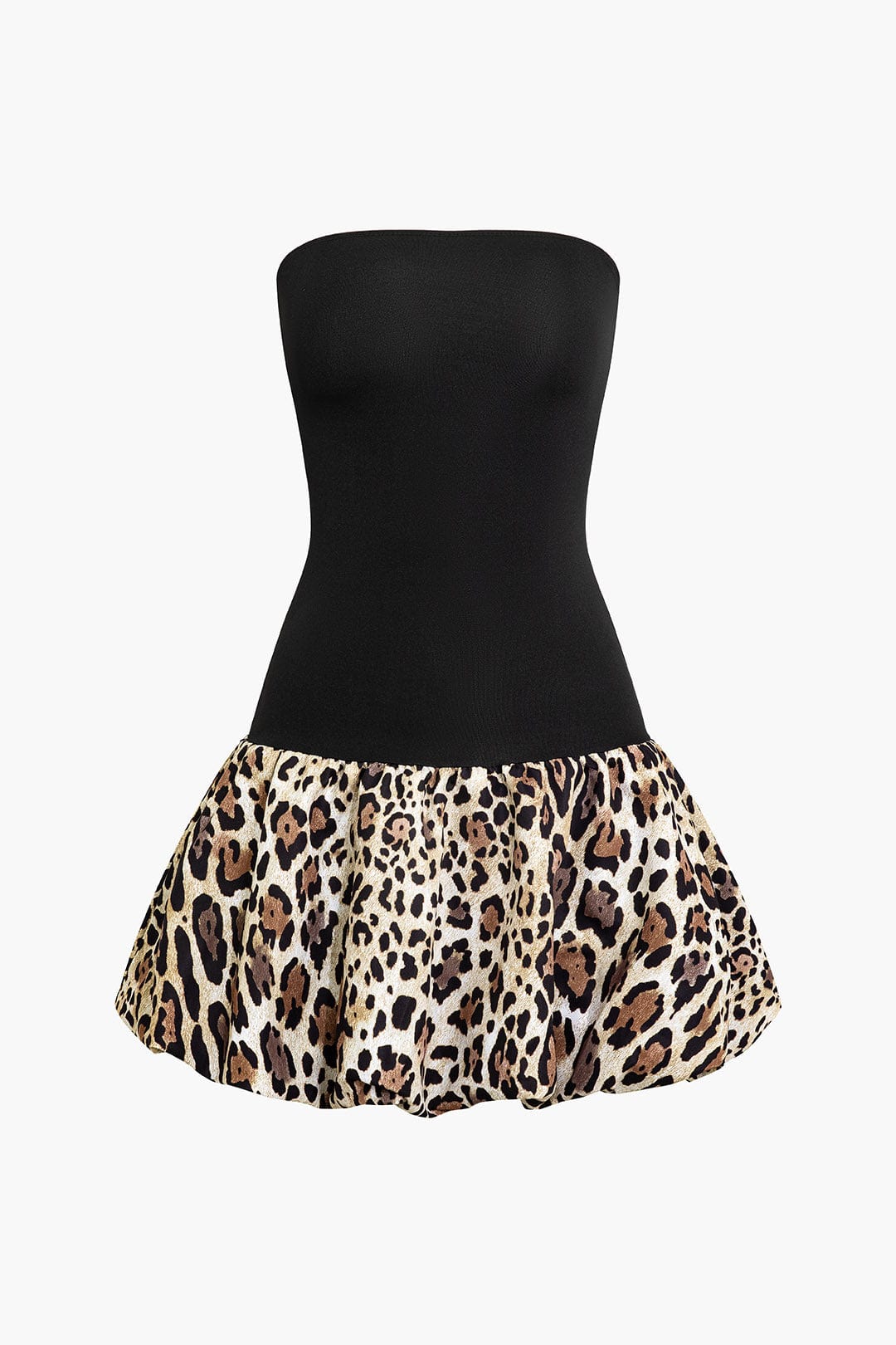 Sophia | Bandeau-Minikleed met Luipaardprint – Wild & Verleidelijk