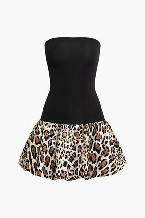 Sophia | Bandeau-Minikleed met Luipaardprint – Wild & Verleidelijk