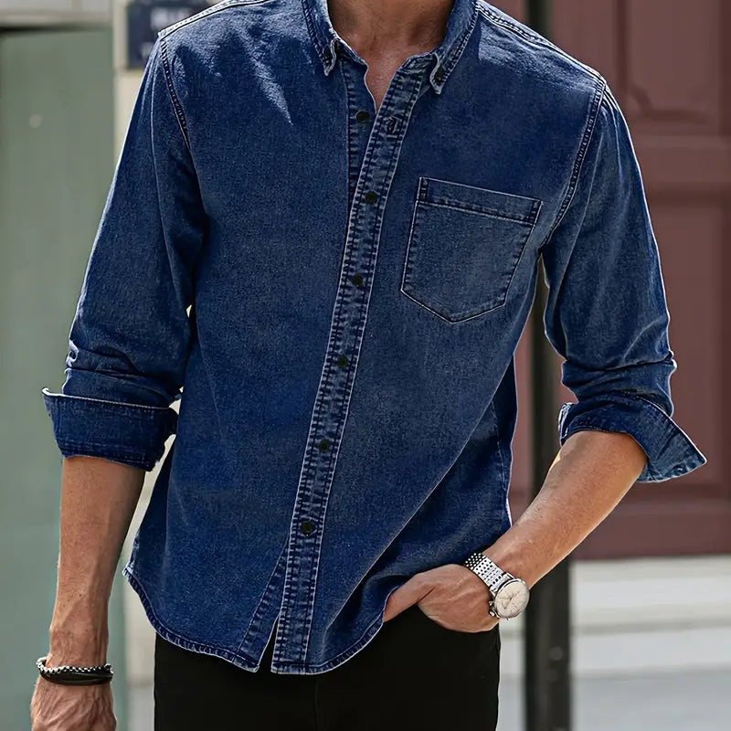 Daniel | Casual Lange Mouwen Denim Shirt in Klassieke Look
