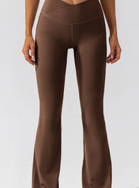 Elora | Hoge Taille Flared Leggings met Crossover Tailleband