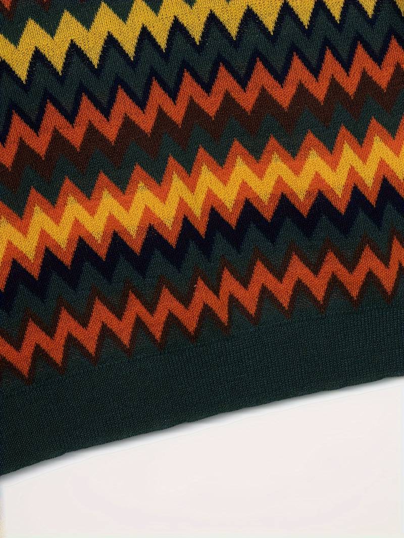 Retro-Trui met Zigzagpatroon