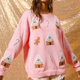Jocelyn | Vrouwen Winter Kerst Crew Neck Sweater