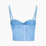 Ida | Figuuraccentuerende Bustier-top met Beugelcups en Transparante Mesh-Structuur