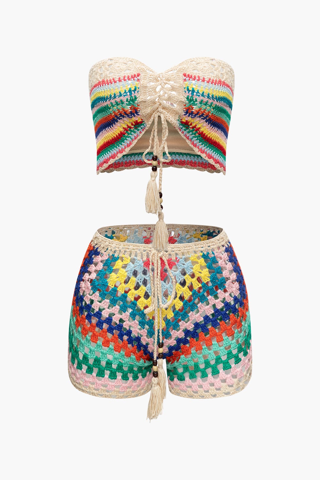 Naila | Boho-Haak-Bestaat uit Bustier & Shorts