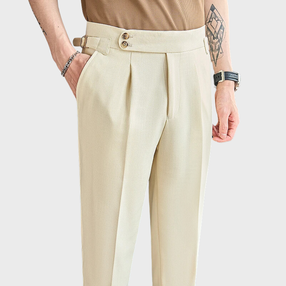Rafael | Heren Hoge Taille Plissé Broek