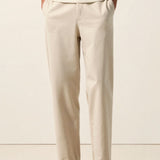 Killian | Beige herenbroek met elastische tailleband en knoopsluiting