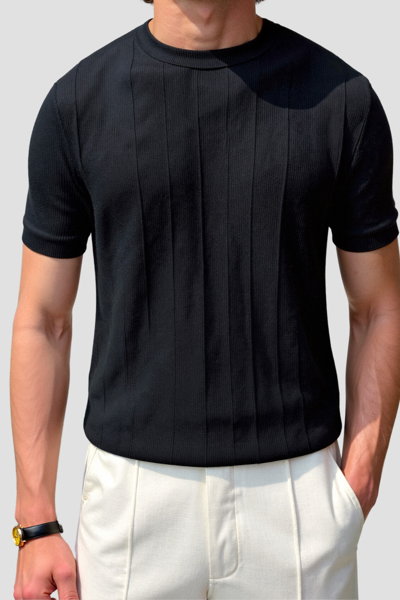 Oude Geld Classic Heavy O-Hals Gestreept T-Shirt
