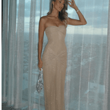 Gisela | Glamoureuze Glanzende Transparante Avondjurk – Verleidelijke Elegant