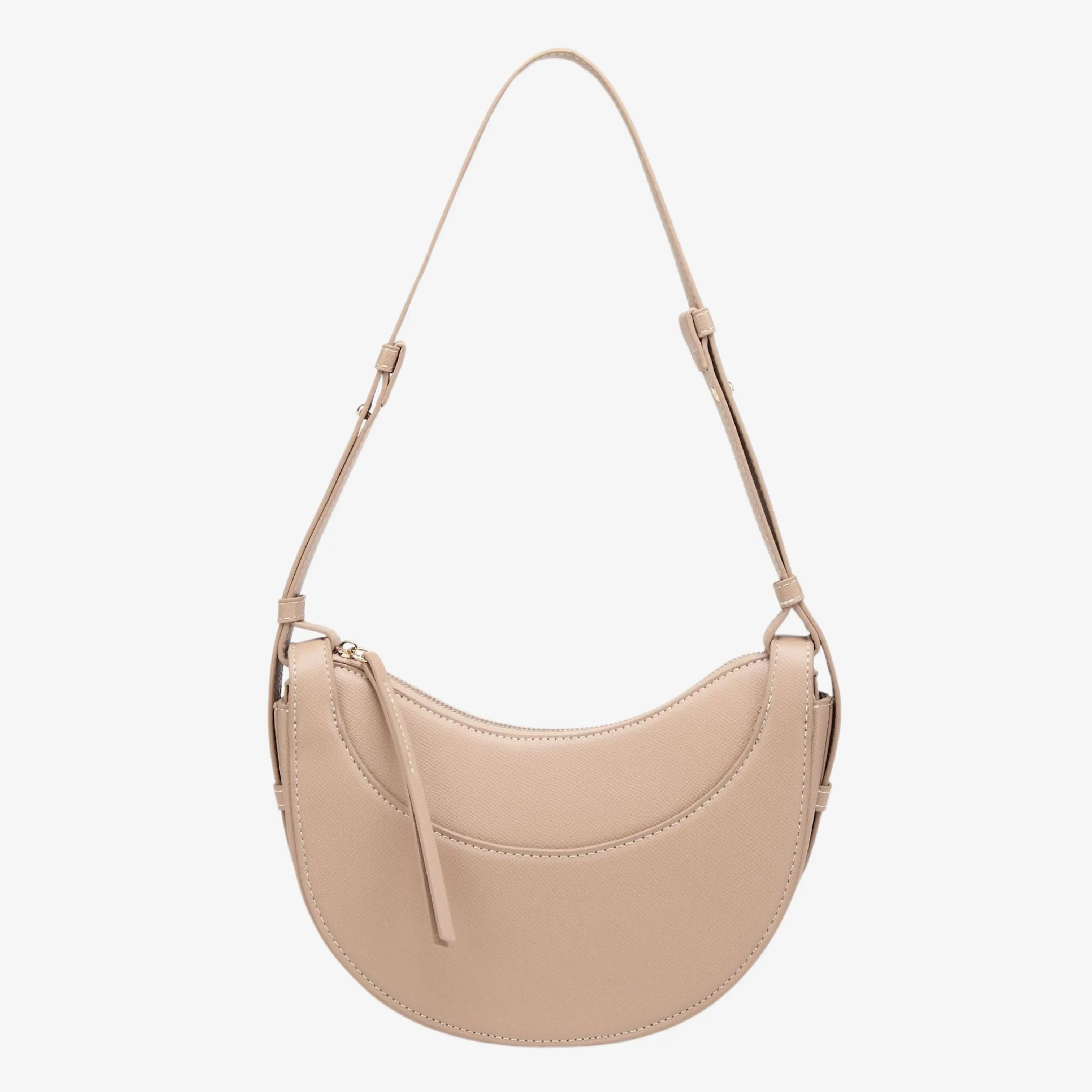 Amily | Verstelbare Schouderriem Gebogen Crossbody-Tas met Kwastje