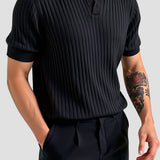 Geribd Heren Poloshirt met Korte Mouwen – Elegant & Tijdloos