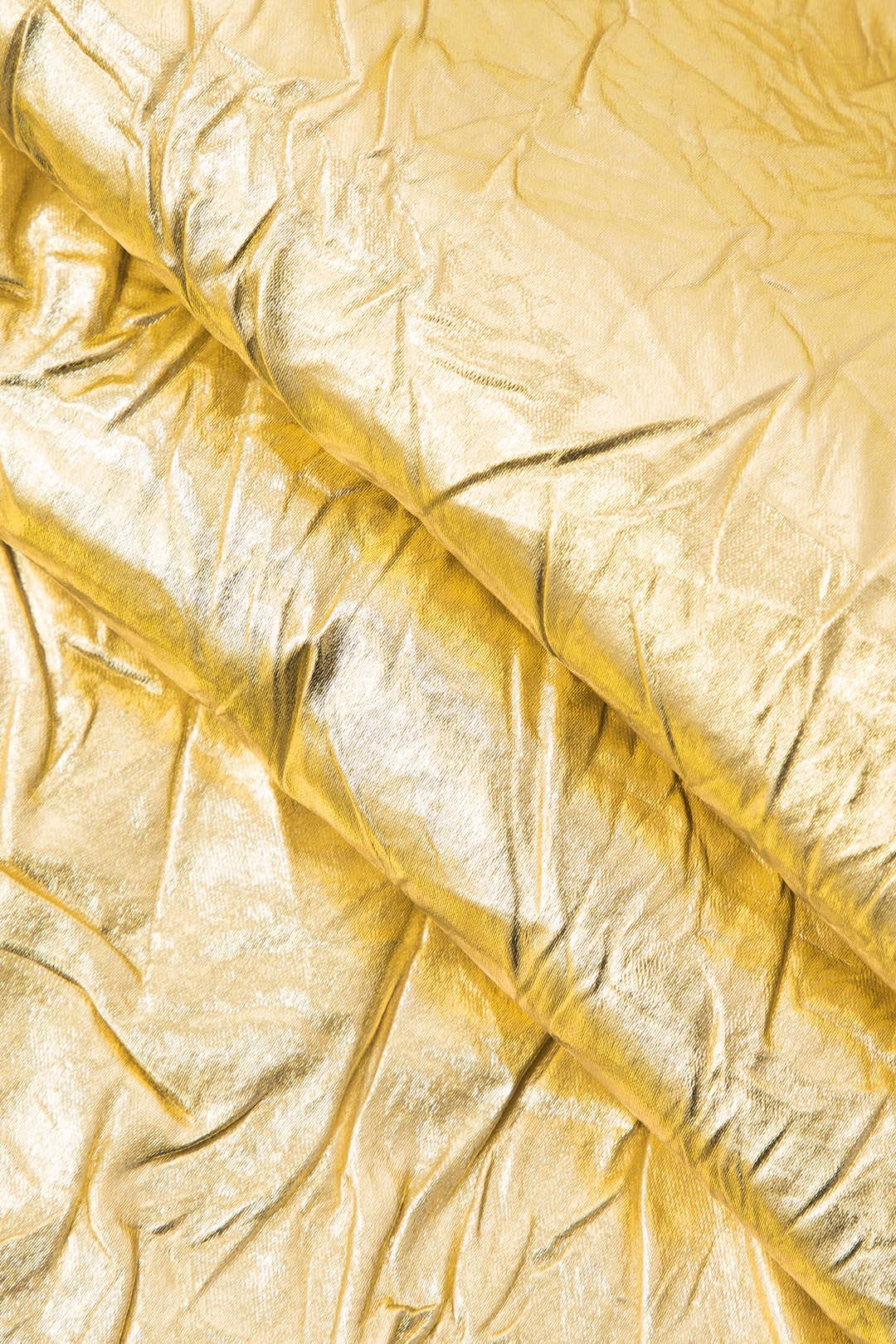 Elfriede | Glanzende Metallic-Midirok met Crinkle-effect en elastische tailleband