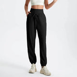 Sportieve dames joggingbroek hoge taille – comfortabel met zakken