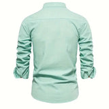 Heren Overhemd Slim Fit Knopen Casual Elegant