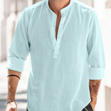 Dries™ Heren Linnen Casual Shirt
