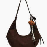 Amalia | Suède Boho-Chic Hobo Tas met Speelse Charme