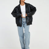 Clara | Oversized Kunstlederen Jas