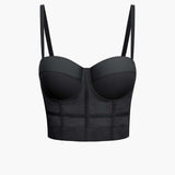Ida | Figuuraccentuerende Bustier-top met Beugelcups en Transparante Mesh-Structuur