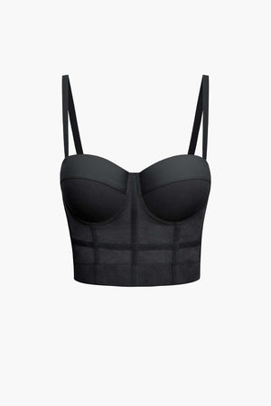 Ida | Figuuraccentuerende Bustier-top met Beugelcups en Transparante Mesh-Structuur