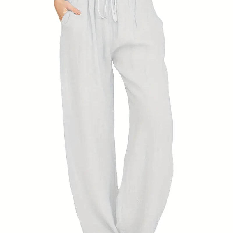 Nicole™ Dames Losse Linnen Broek