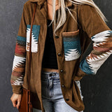 Casual Jas met Print | Boho Stijl | Zachte Pasvorm