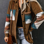Casual Jas met Print | Boho Stijl | Zachte Pasvorm