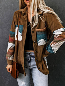 Casual Jas met Print | Boho Stijl | Zachte Pasvorm