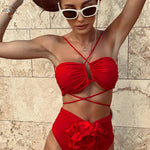ROBINE | Bikini Met Halternek En Bloemdetail