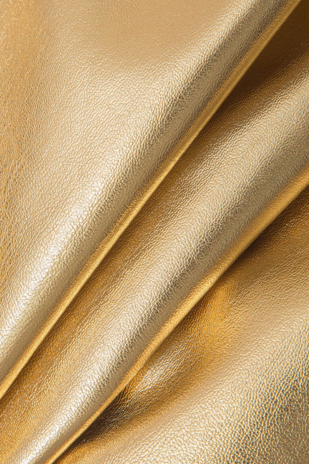 Freyja | Glanzende Gouden Metallic Minirok met getailleerde pasvorm en hoge taille