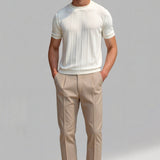 Oude Geld Classic Heavy O-Hals Gestreept T-Shirt