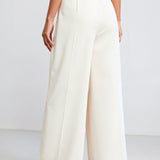 Elegante damesbroek met wijde snit en plooien