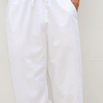 Leonardo | Heren-Loungebundhose in Wit met Kordelzug