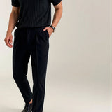 Geribd Heren Poloshirt met Korte Mouwen – Elegant & Tijdloos