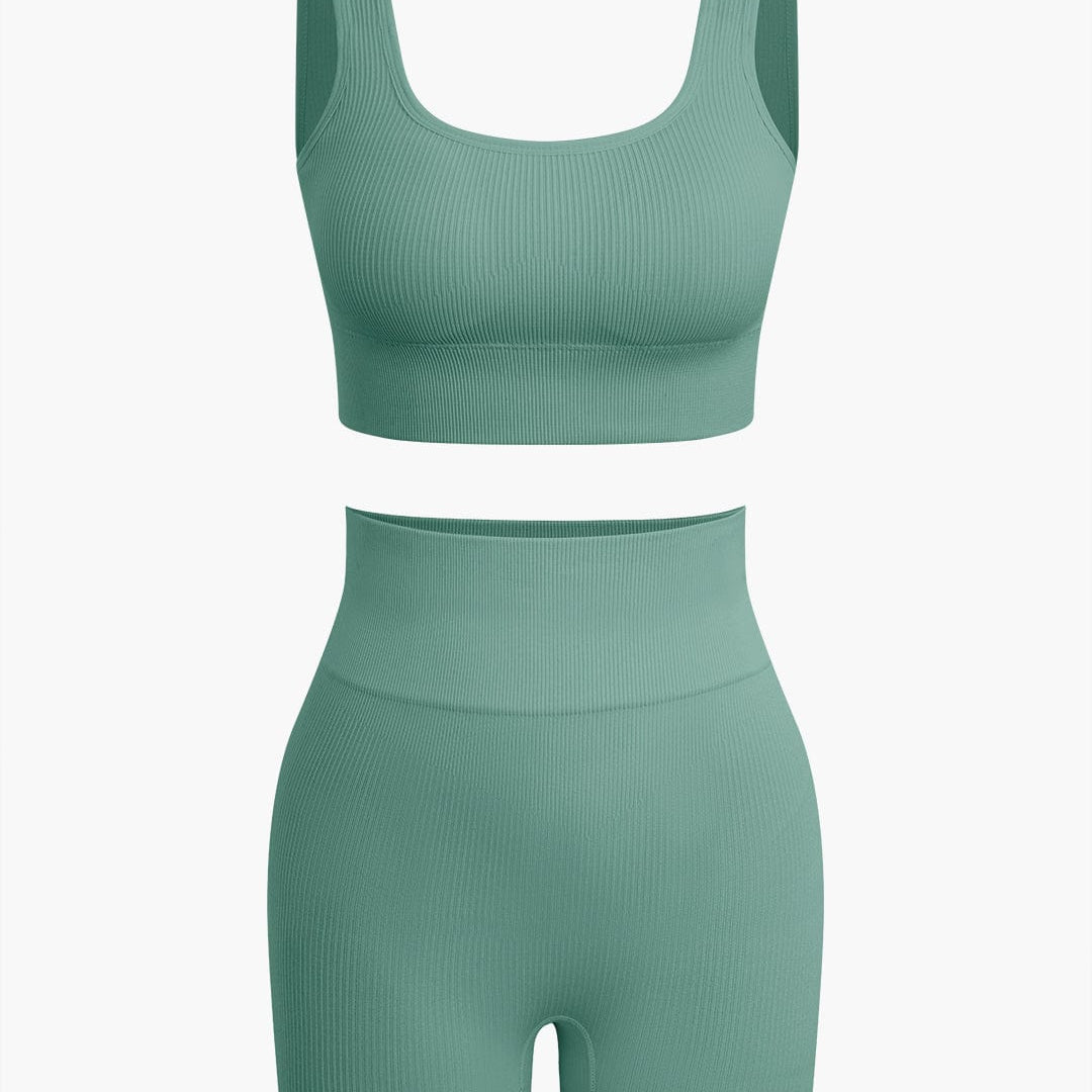 Elaine | Naadloos Sportset met Crop-Top & Yoga Shorts