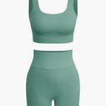 Elaine | Naadloos Sportset met Crop-Top & Yoga Shorts