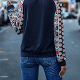 Claire™ Dames Longsleeve Met Bloemenmouwen