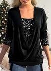 Draped™ Top | Kanten Details | Soepelvallende Pasvorm