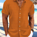 Owen | Relaxed Fit Gestreept Korte Mouwen Zomerhemd