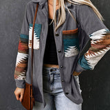 Casual Jas met Print | Boho Stijl | Zachte Pasvorm