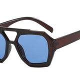 Oversized Zonnebril met Statement Frame en UV Bescherming