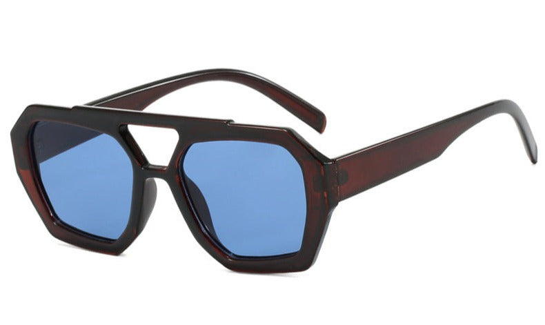 Oversized Zonnebril met Statement Frame en UV Bescherming