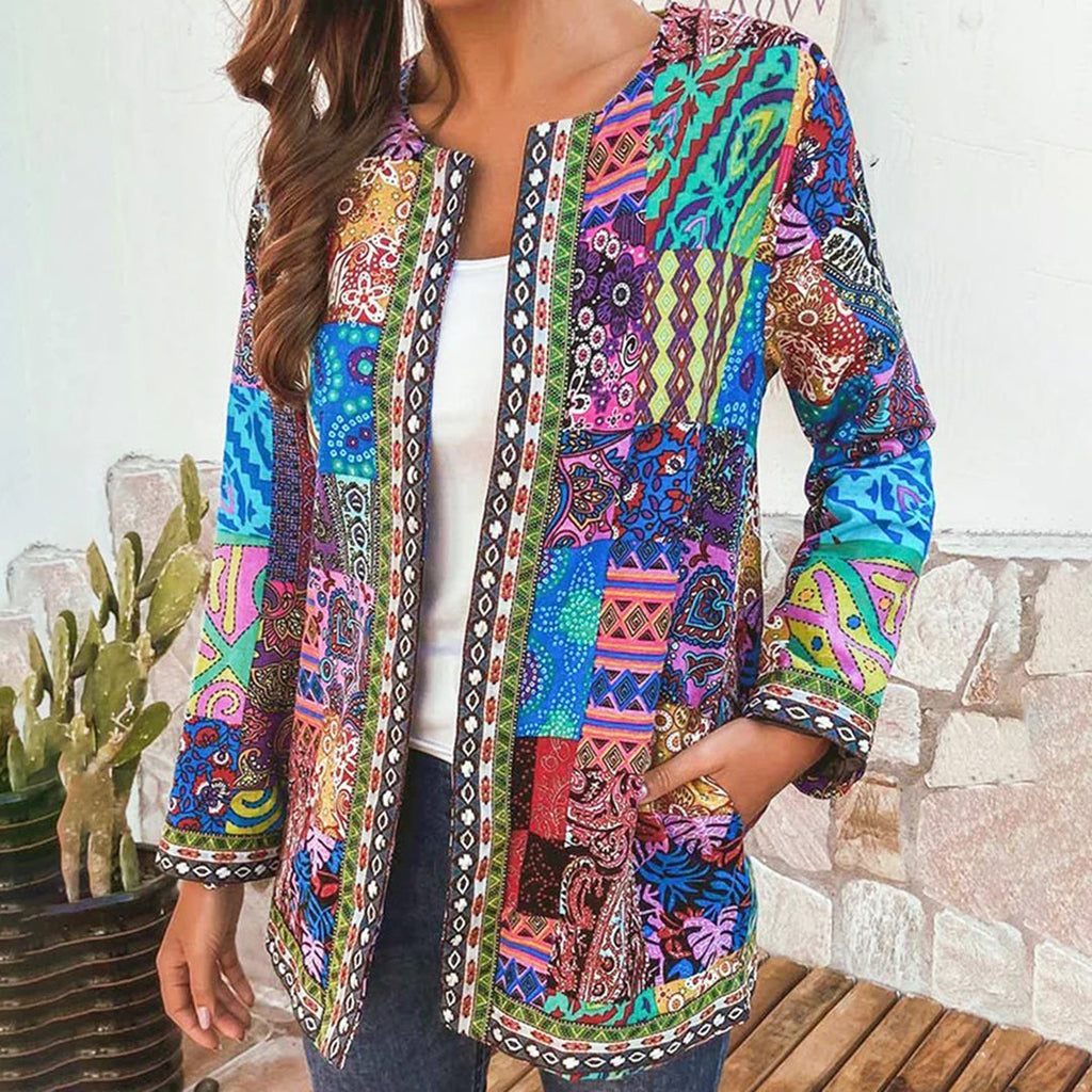 Grace™ Dames Boho Patchwork Jas