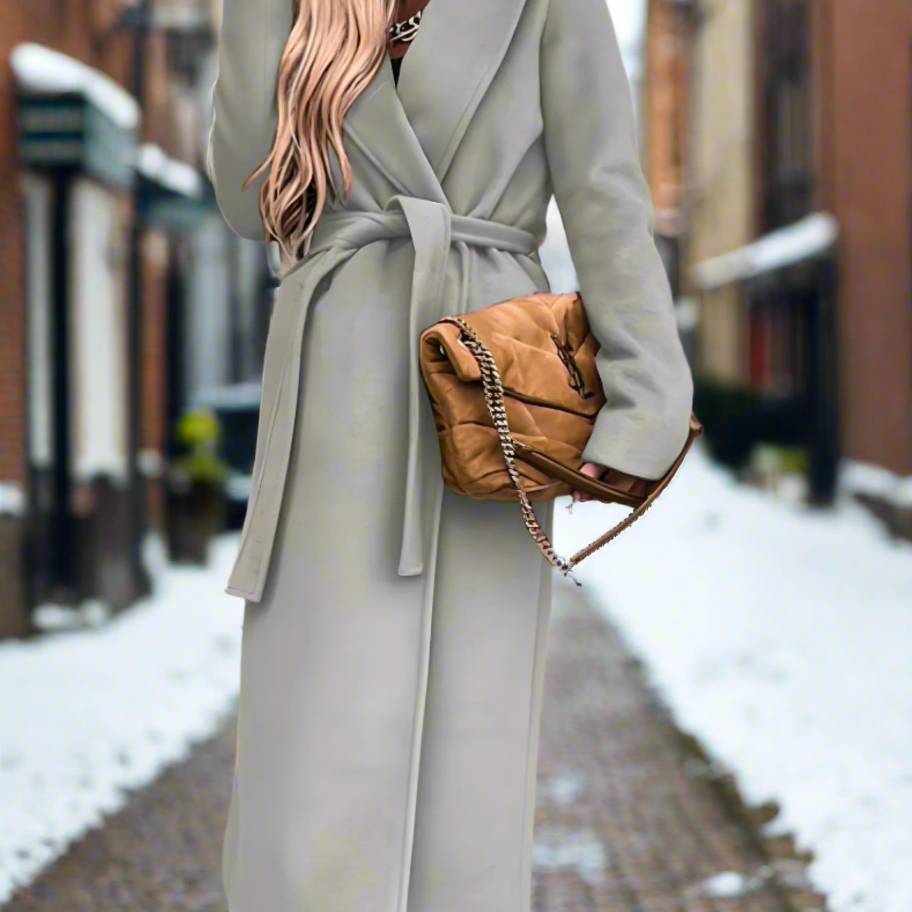Livy™ Dames Elegante Lange Wintermantel