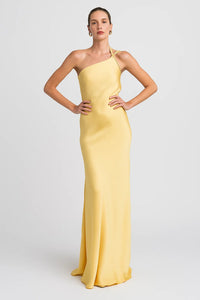 Dames One Shoulder Maxi Jurk Met Split